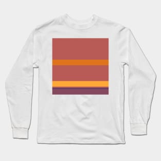 A rare amalgam of Grape, Dark Mauve, Dark Salmon, Brownish Orange and Mango stripes. Long Sleeve T-Shirt